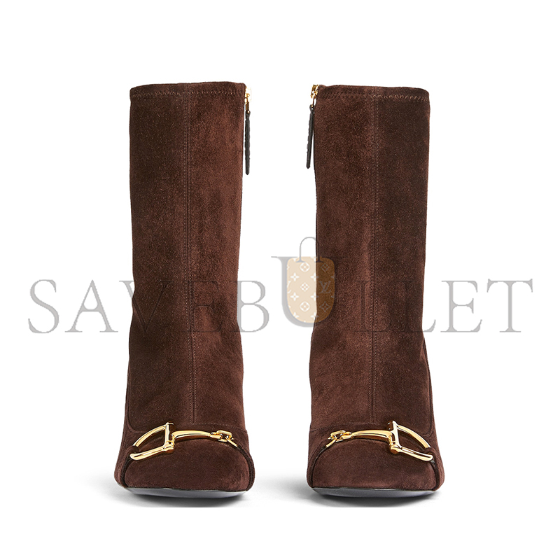 GUCCI WOMEN'S ANKLE BOOT WITH HALF HORSEBIT 849549 GUCCI WOMEN'S ANKLE BOOT WITH HALF HORSEBIT 849549